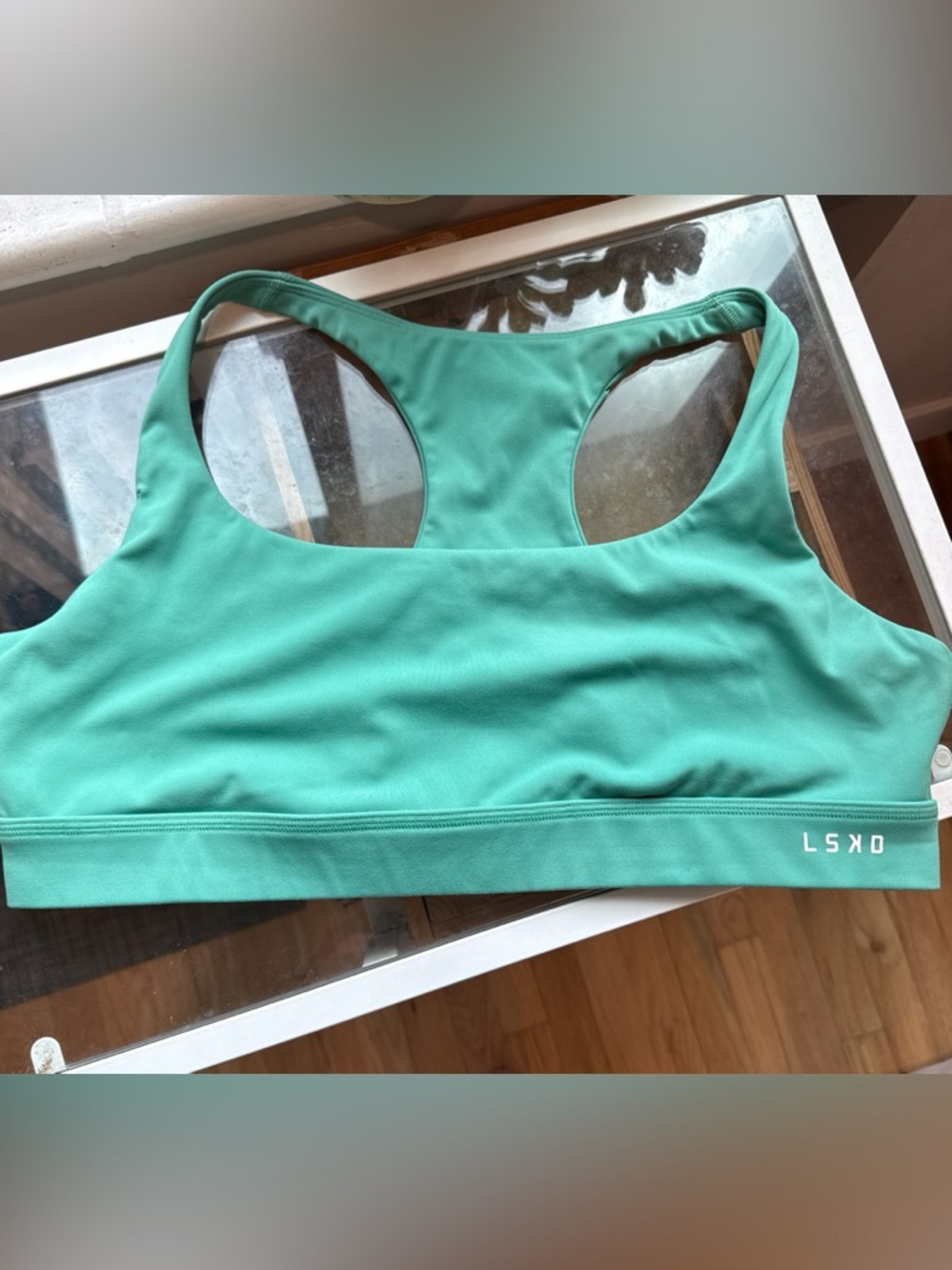 OKS7 Mint Green Racerback Sports Bra